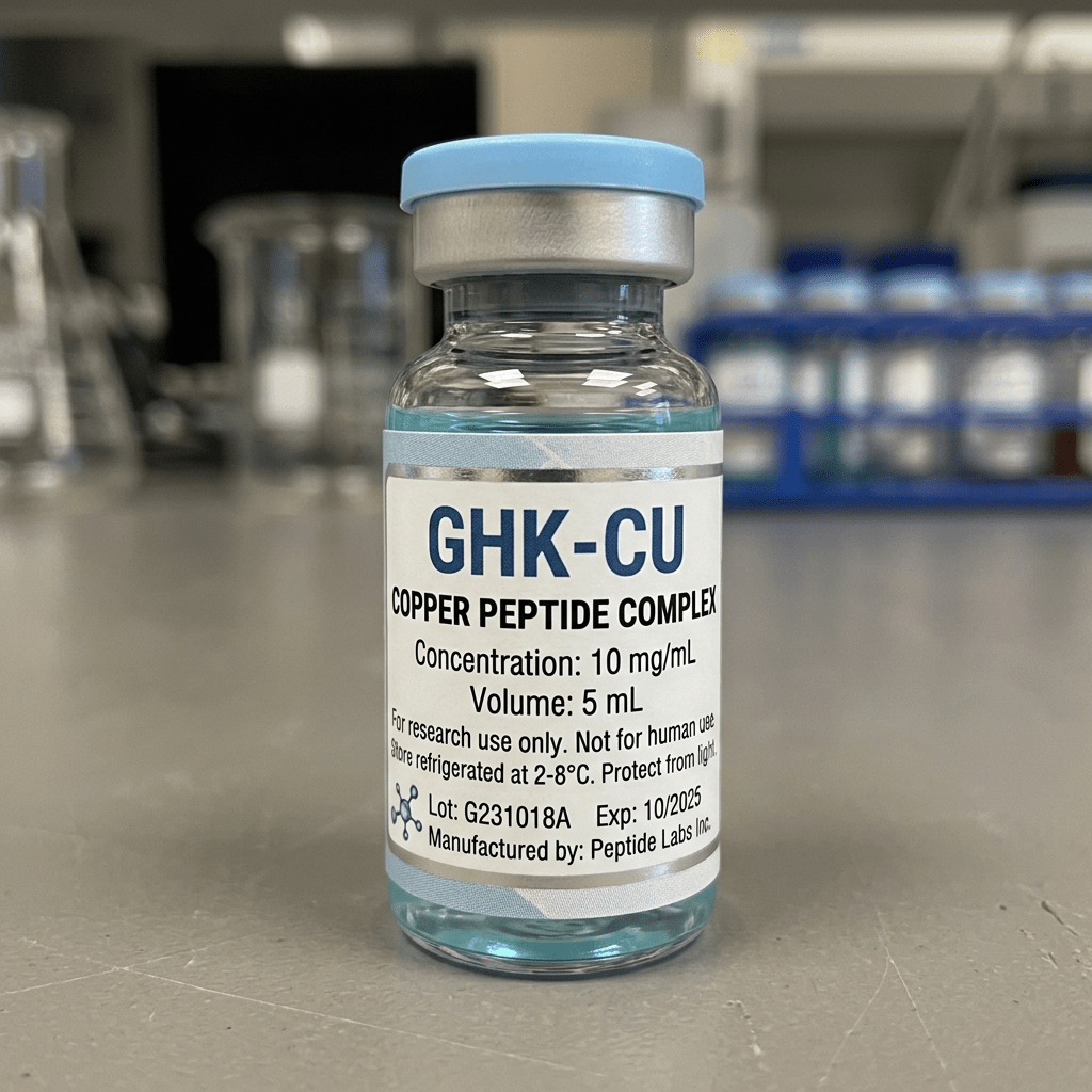 GHK-CU vial label